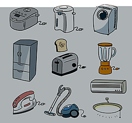 卡通家用電器圖片_卡通家用電器素材_卡通家用電器模板免費(fèi)下載