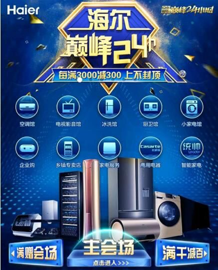 京東攜手海爾引領(lǐng)家電消費(fèi)回暖 618期間海爾空調(diào)年累計(jì)增幅超100