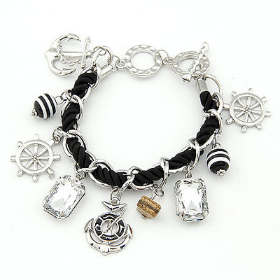 精致韓版時(shí)尚船錨風(fēng)輪 寶石多元素掛墜編織繩手鏈的魅力與市場(chǎng)趨勢(shì)